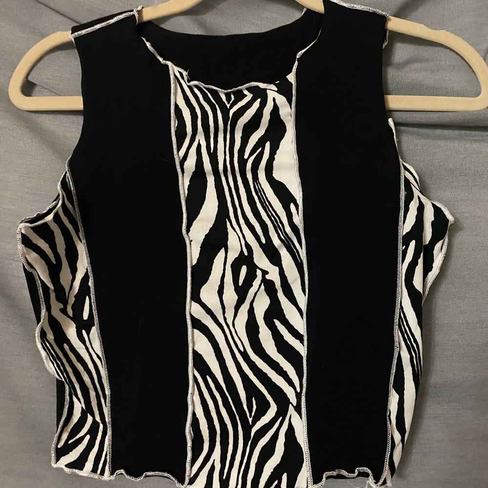 zebra tank top
